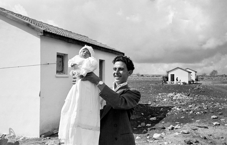 The first child born in the Italian immigrant settlement, Alma Israel, 1951